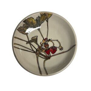 Handcrafted Ceramic Bowl With Strawberry & Flower Design By Naomi